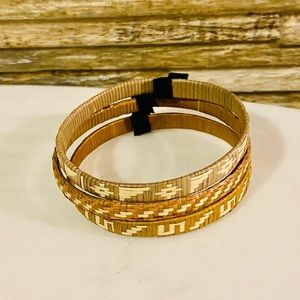 Set of 3 tan southwest style friendship bracelets